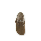 BIRKENSTOCK 1774 Brown Suede Leather Mules