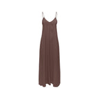 Only Brown Viscose Long Dress