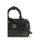 Miu Miu Black Calf Leather Bos Taurus Shoulder Bag