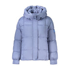 Pepe Jeans Blue Polyester Womens Jacket With Removable Hood