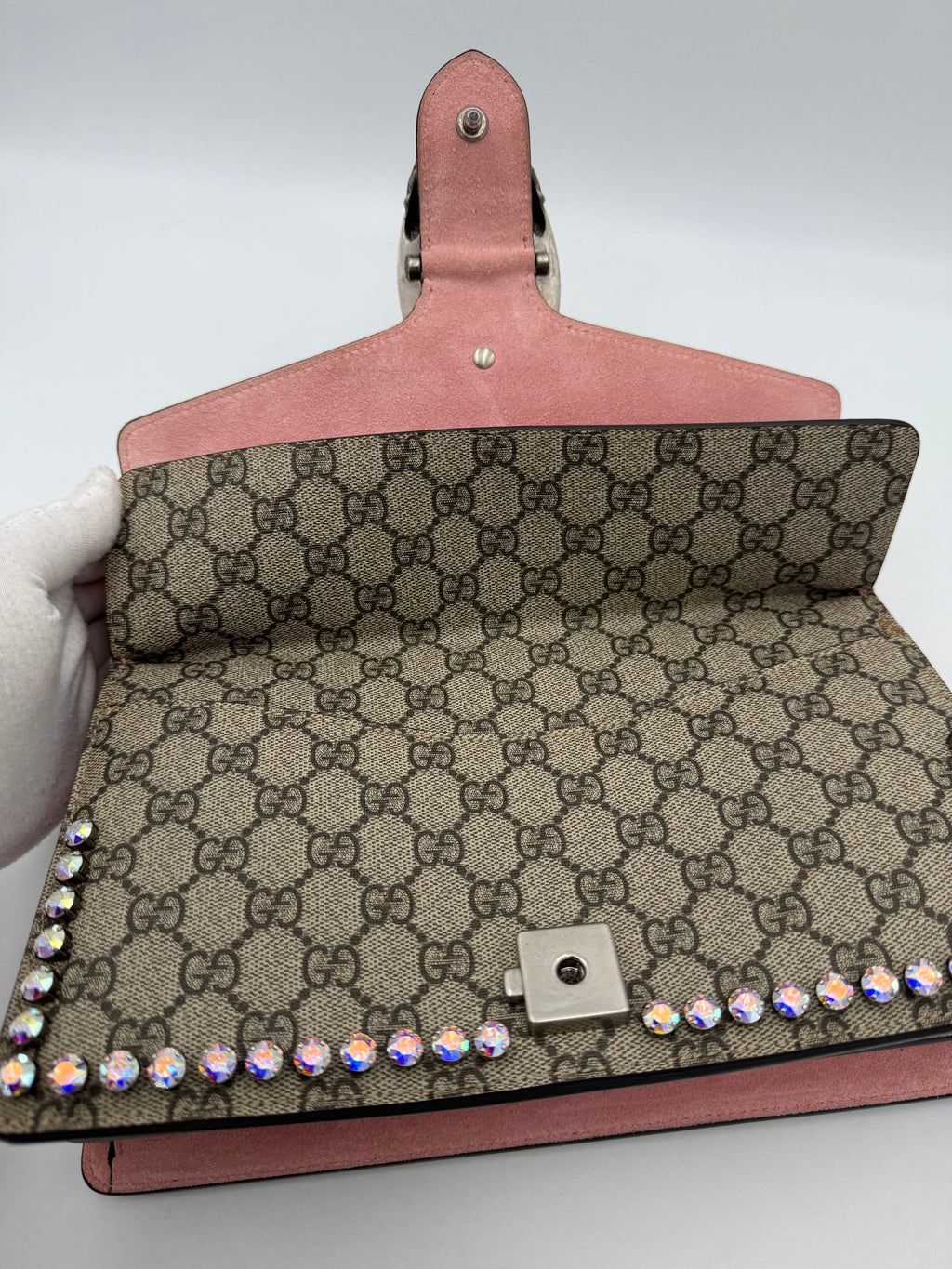 Gucci GUCCI DIONYSUS GG Supreme with Diamonds Handbag