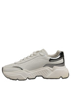 Dolce & Gabbana ]White Silver Daymaster Men Sneakers Shoes