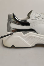 Dolce & Gabbana ]White Silver Daymaster Men Sneakers Shoes
