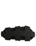 Dolce & Gabbana Black Logo Detailed Men Chunky Sandals Shoes