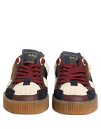 Dolce & Gabbana Multicolor Leather MIAMI Low Top Sneakers Shoes