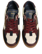 Dolce & Gabbana Multicolor Leather MIAMI Low Top Sneakers Shoes