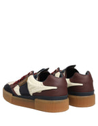 Dolce & Gabbana Multicolor Leather MIAMI Low Top Sneakers Shoes