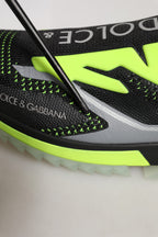 Dolce & Gabbana Black Green Sorrento Low Top Sneakers Shoes