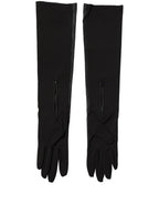 Dolce & Gabbana Black Viscose Long Elbow Length Gloves