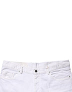 Paul & Shark White Skinny Mid Waist Men Denim Trouser Jeans