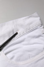 Paul & Shark White Skinny Mid Waist Men Denim Trouser Jeans