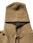 Dolce & Gabbana Brown Embossed Logo Hooded Sweatshirt Sweater