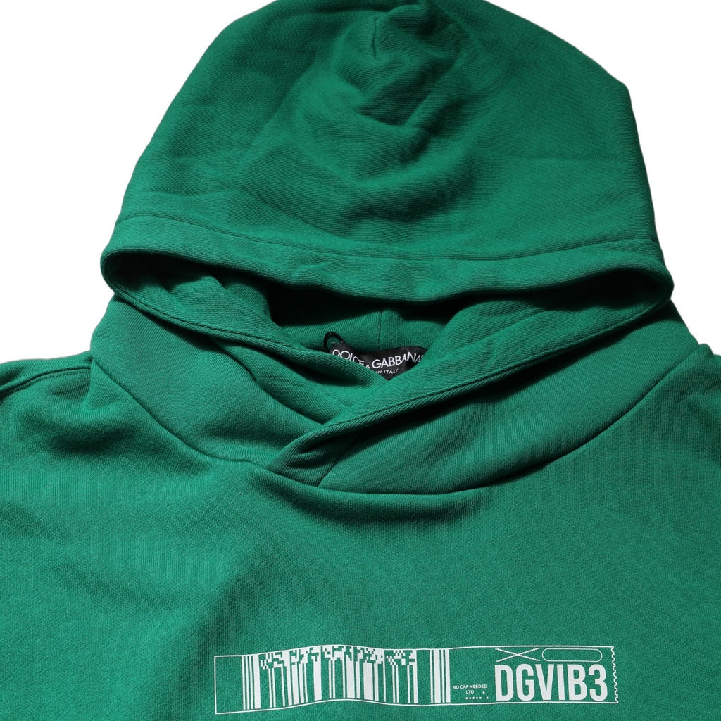 Dolce & Gabbana Green DGVIB3 Cotton Hoodie Sweatshirt Sweater