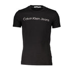 Calvin Klein Black Cotton Mens Tshirt