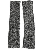 Dolce & Gabbana Sleeves Black Wool Blend Knitted Warmer Arm