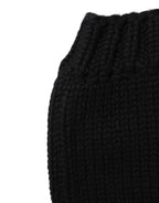 Dolce & Gabbana Black Cashmere Knitted Ribbed Cuff Beanie Hat
