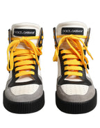 Dolce & Gabbana Multicolor Leather High Top Men Sneakers Shoes