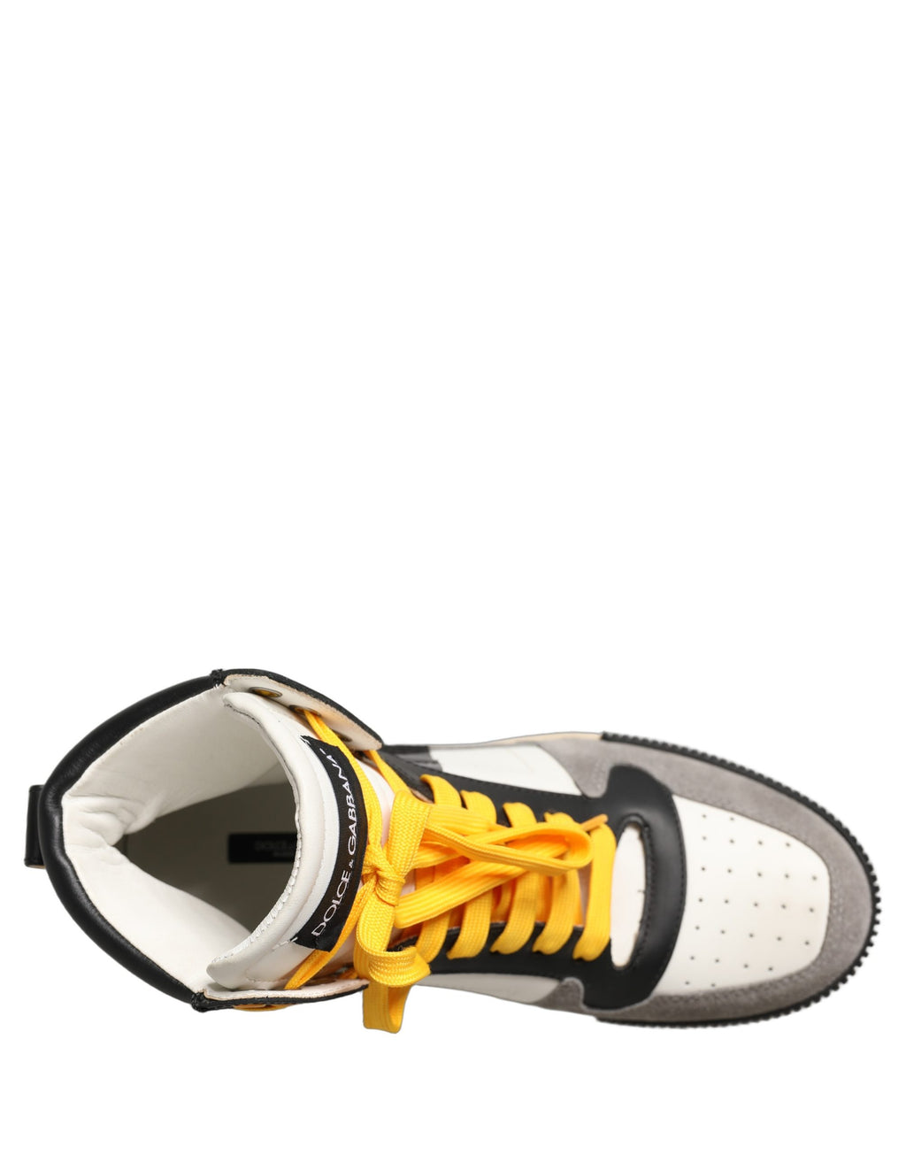 Dolce & Gabbana Multicolor Leather High Top Men Sneakers Shoes