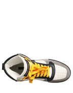 Dolce & Gabbana Multicolor Leather High Top Men Sneakers Shoes