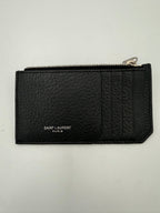 Saint Laurent SAINT LAURENT Zip in Deerskin Cardholder