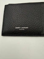 Saint Laurent SAINT LAURENT Zip in Deerskin Cardholder