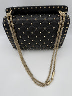 Valentino Garavani VALENTINO GARAVANI Rockstud Spike Black Handbag