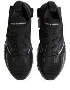 Dolce & Gabbana Black White Sorrento Low Top Sneakers Shoes