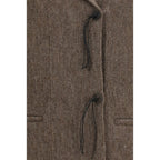 Giorgio Armani Brown Wool Oves Aries Full-Length Jacket