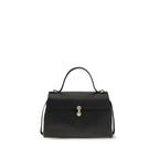 Savette Black Calf Leather Bos Taurus Shoulder Bag