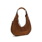 Moschino Brown Suede Leather Shoulder Bag