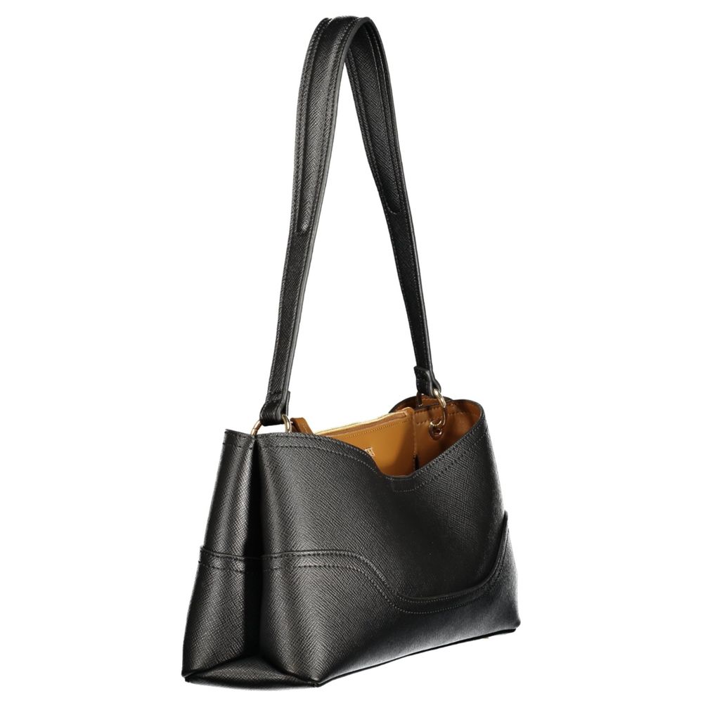 Twinset Nero Polyurethane Women Bag with Compartments and Central Pocket