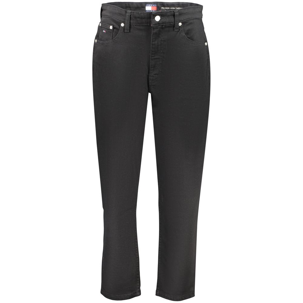 Tommy Hilfiger Black Cotton Mom Jeans