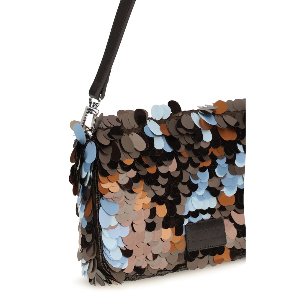 Staud Multicolor Marabou Shoulder Bag