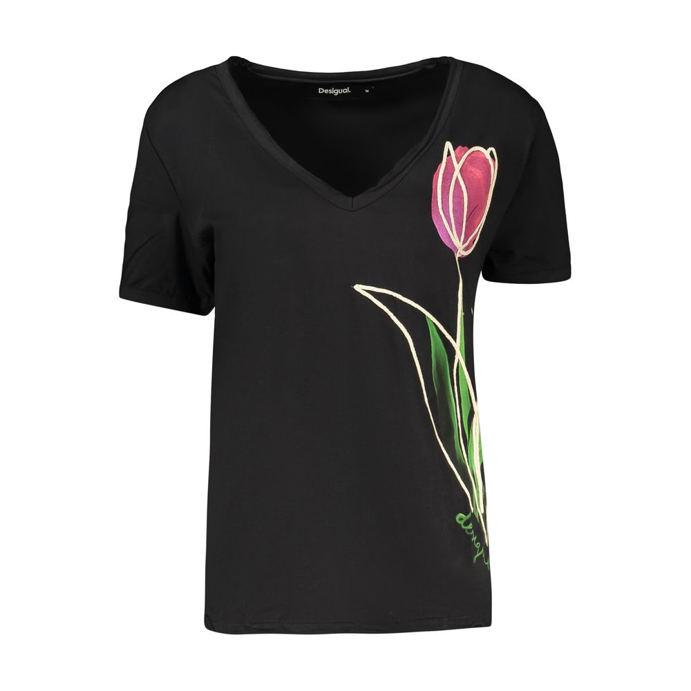Desigual Black Cotton T-Shirt