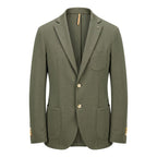 Roberto Pepe Luxury Green Cotton Men's Jacket