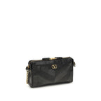 Valentino Garavani Black Napa Leather / Calf Bos Taurus Shoulder Bag