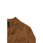 Roberto Pepe Luxury Brown Viscose Men Jacket