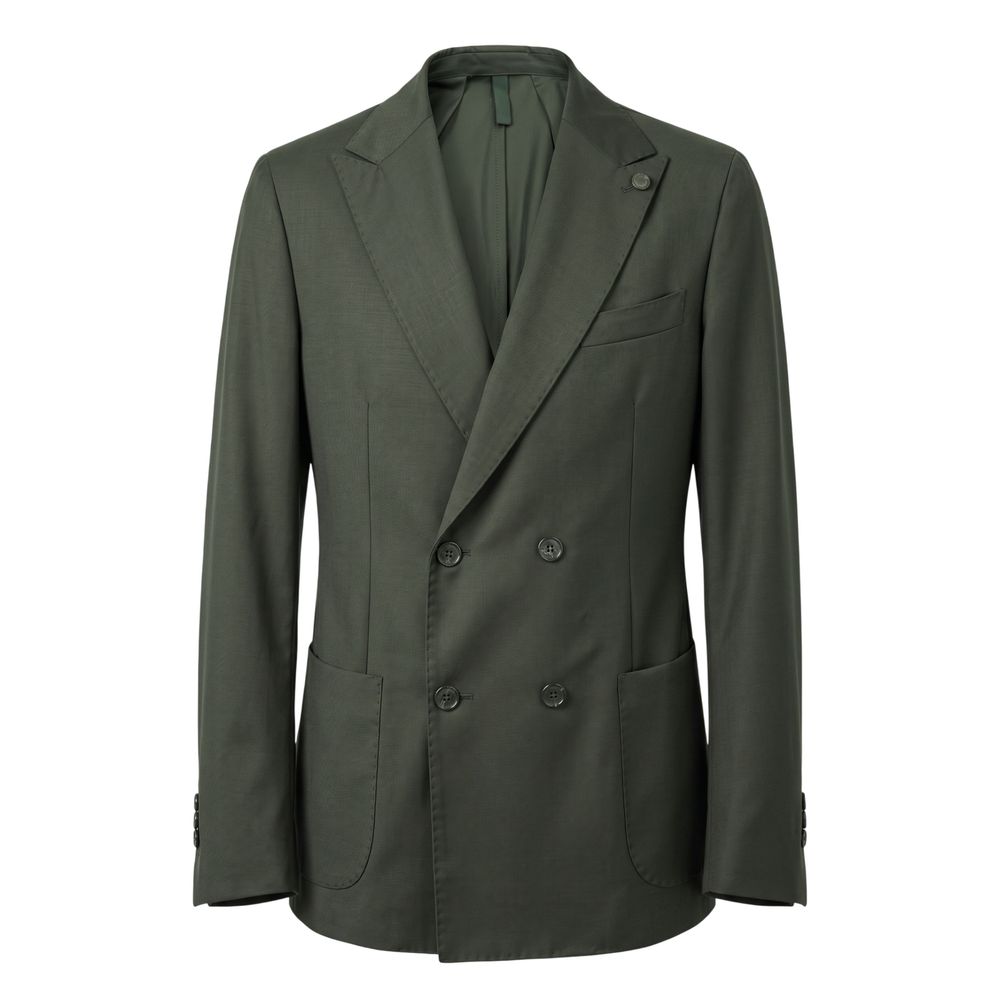 Roberto Pepe Luxury Green Wool Men Jacket