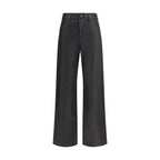 7FOR Black Leather Pants