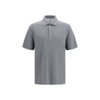 Brunello Cucinelli Gray Cotton Polo Shirt