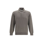 Brunello Cucinelli Brown Cashmere Polo Shirt
