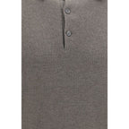 Brunello Cucinelli Brown Cashmere Polo Shirt