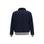 Brunello Cucinelli Blue Cashmere Full-Length Jacket