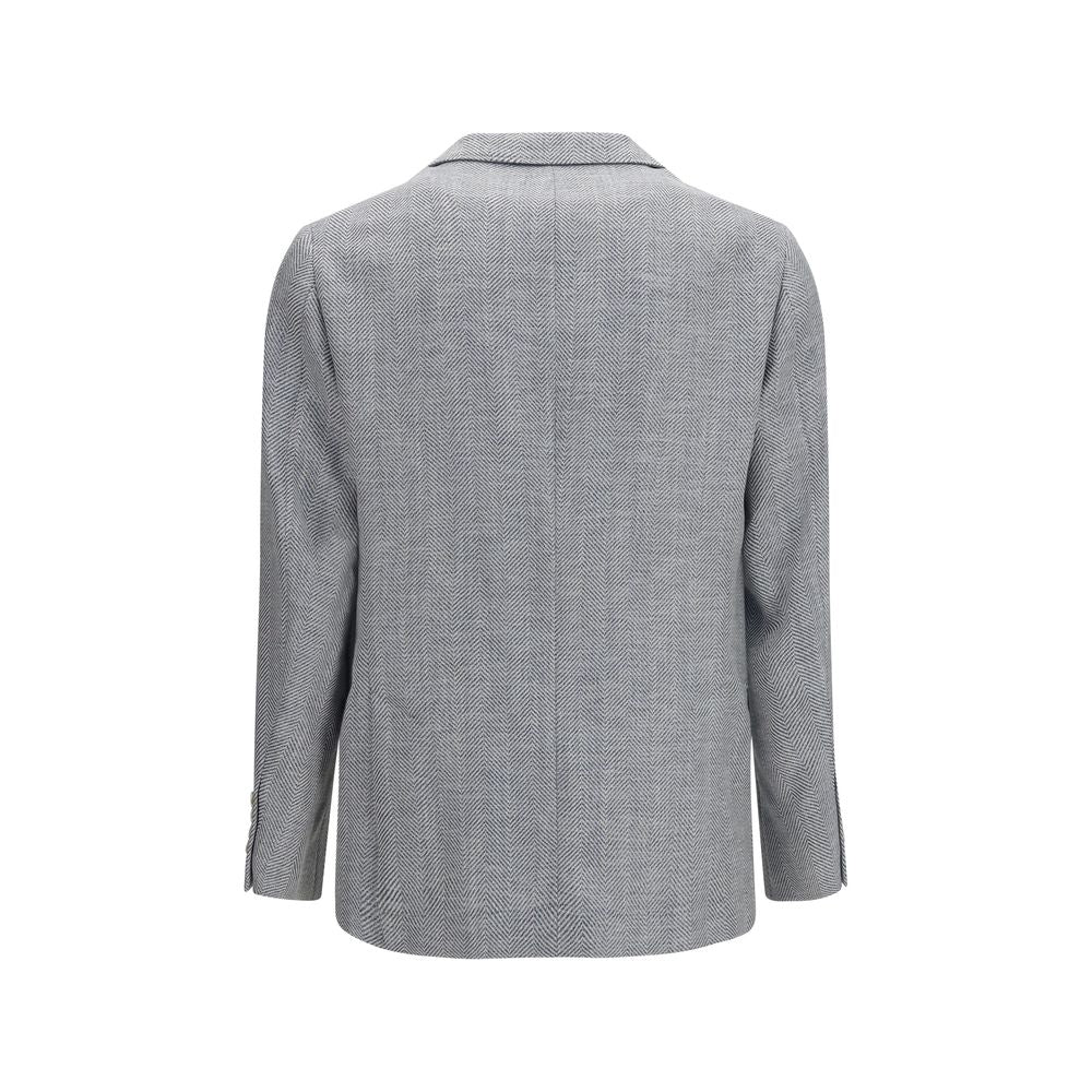 Brunello Cucinelli Gray Wool Oves Aries Blazer