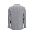 Brunello Cucinelli Gray Wool Oves Aries Blazer