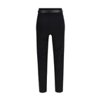 Self-Portrait Black Viscose Leggings