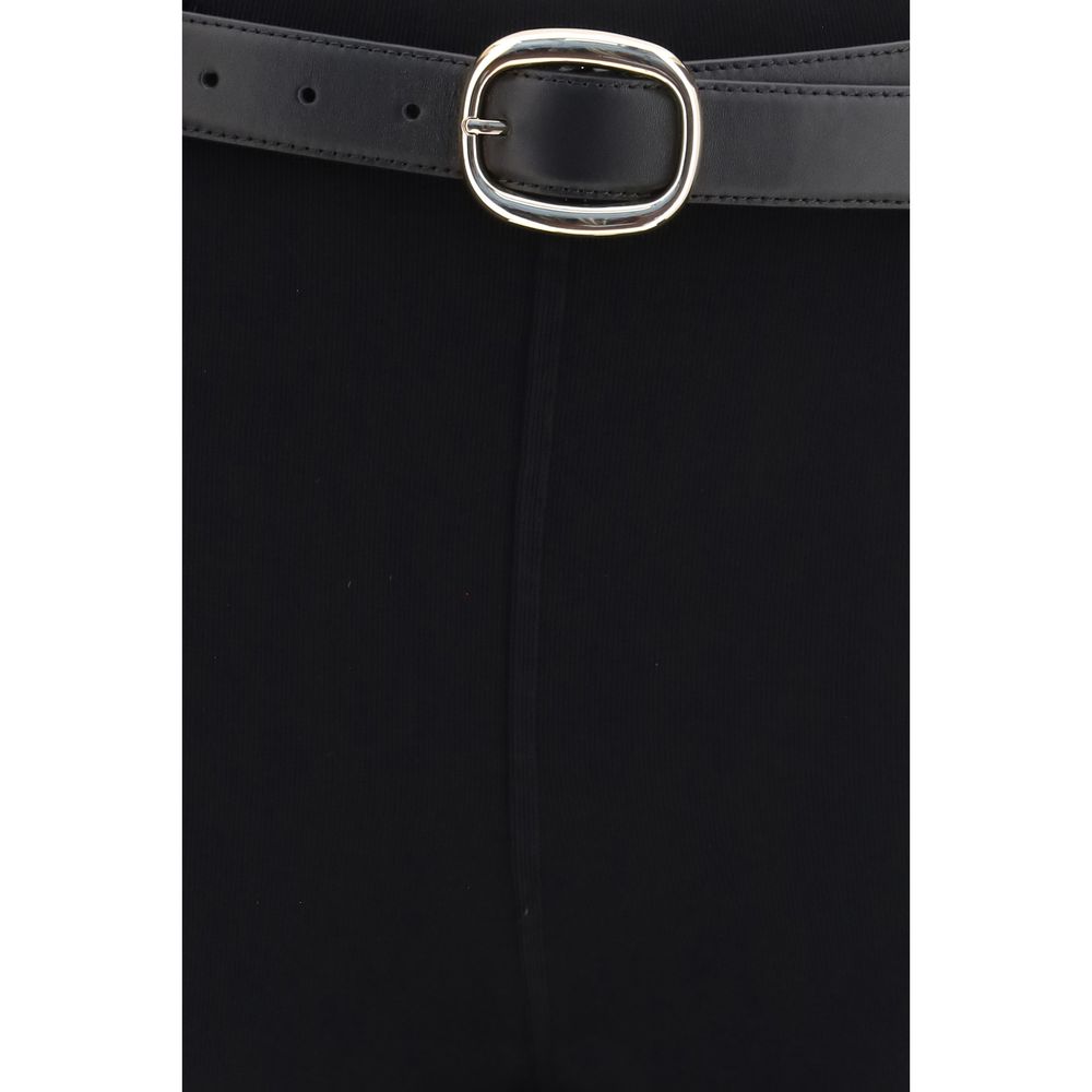 Self-Portrait Black Viscose Leggings