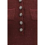Self-Portrait Bordeaux Polyester Casual Dress