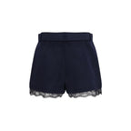 Self-Portrait Blue Wool Oves Aries Bermuda Shorts
