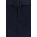Self-Portrait Blue Wool Oves Aries Bermuda Shorts